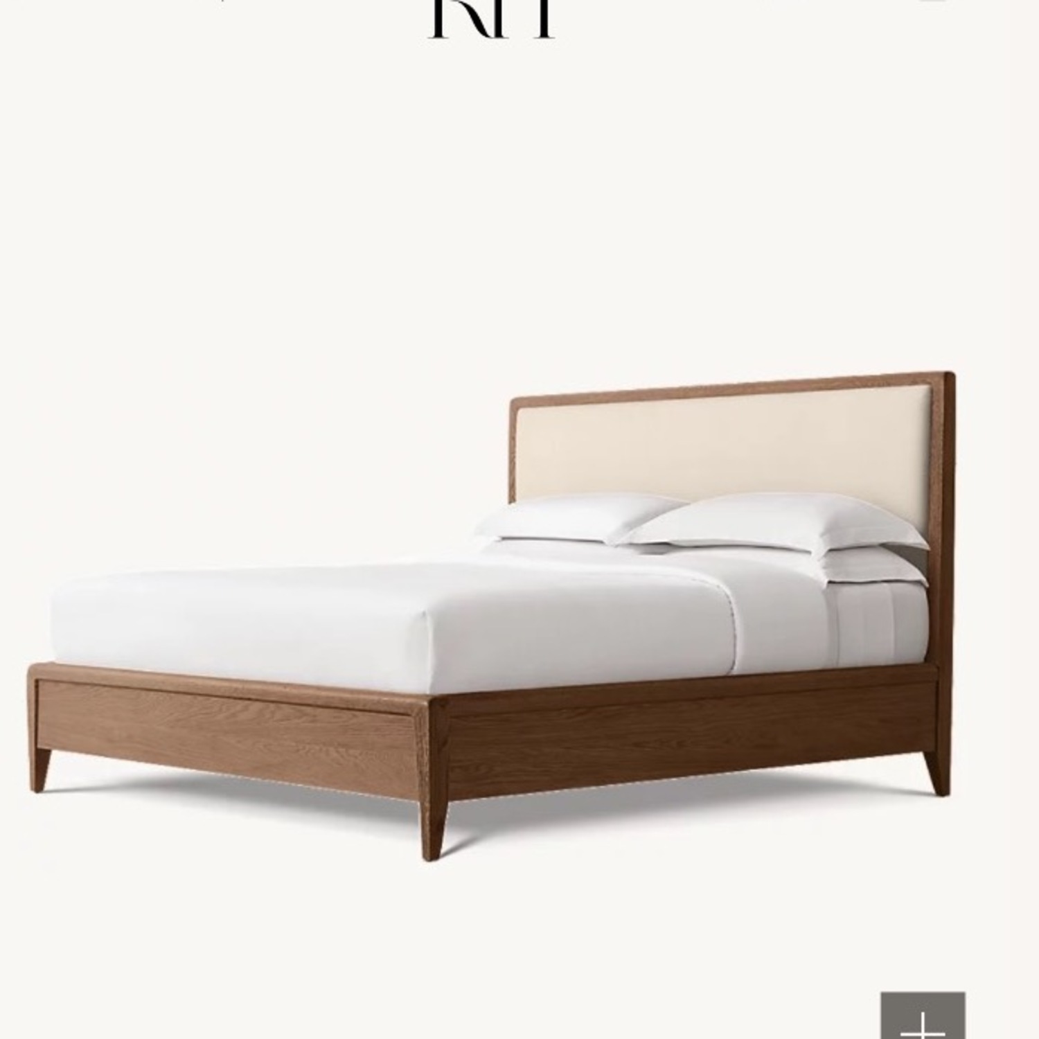 Restoration Hardware Gael White Fabric King Bed - image-0