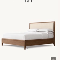 Restoration Hardware Gael White Fabric King Bed