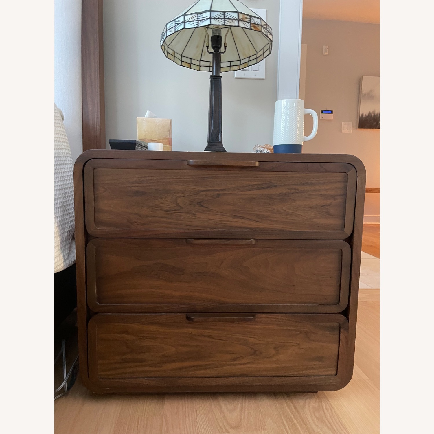 Restoration Hardware Santiago Dark Brown Wood Nightstand - image-1