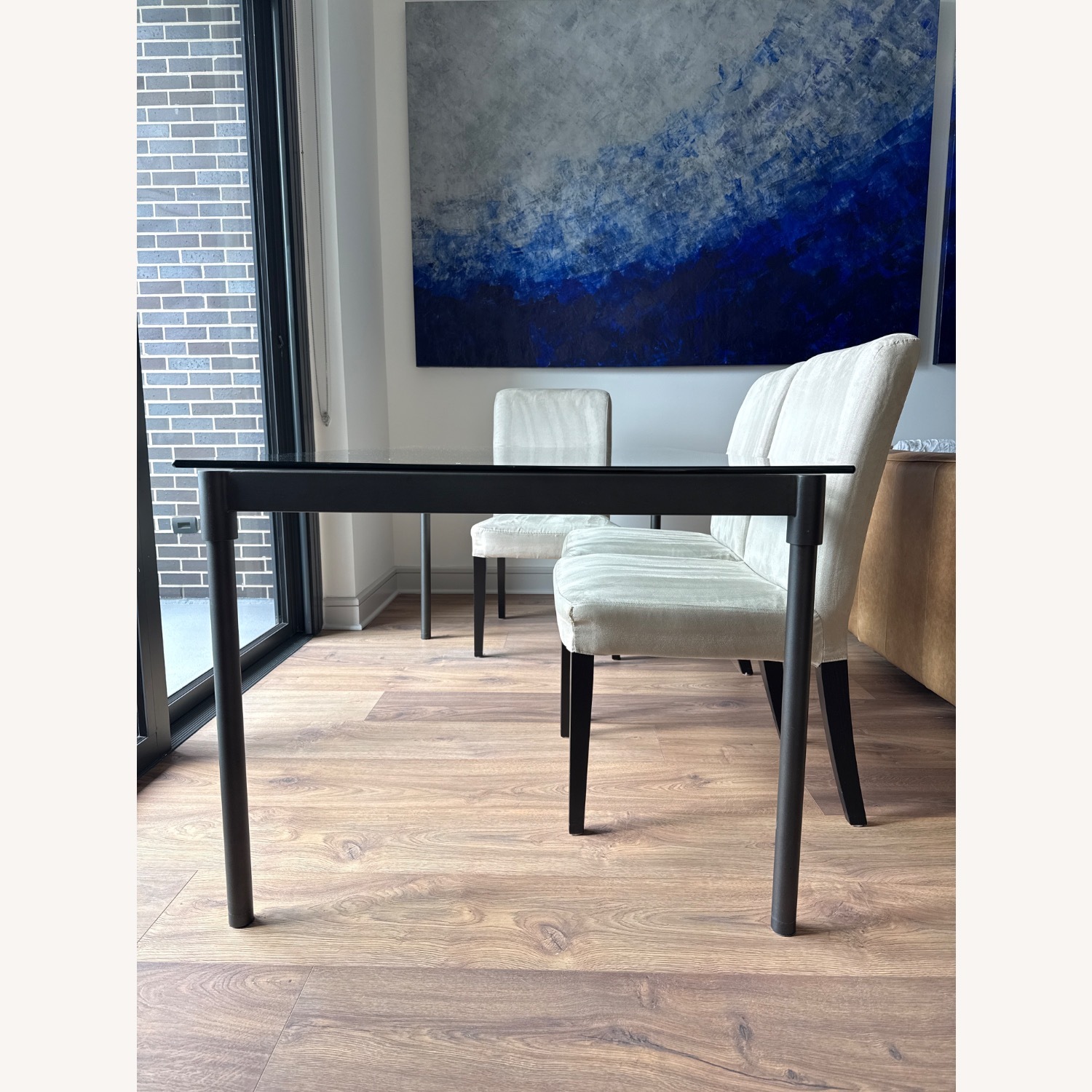 West Elm Glass Dining Table - image-3