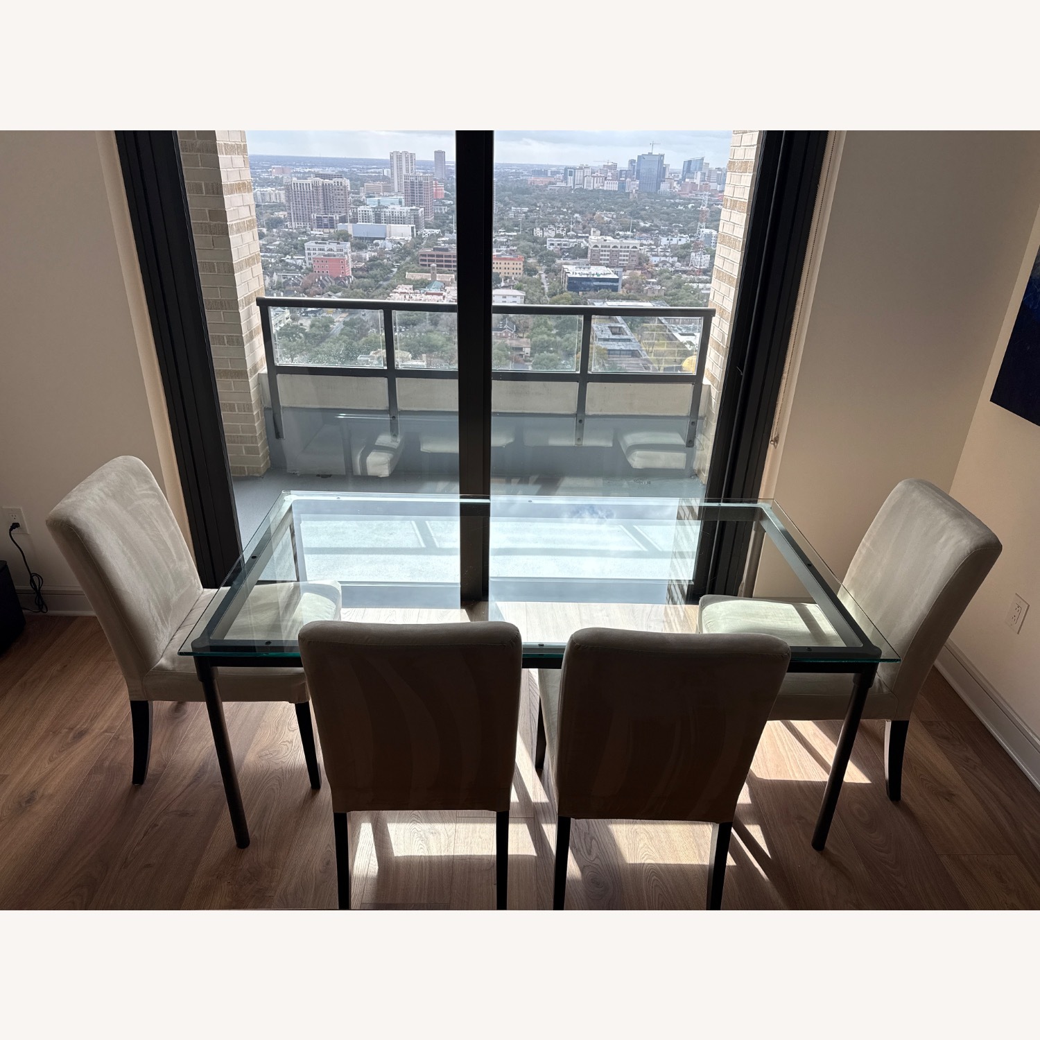 West Elm Glass Dining Table - image-2