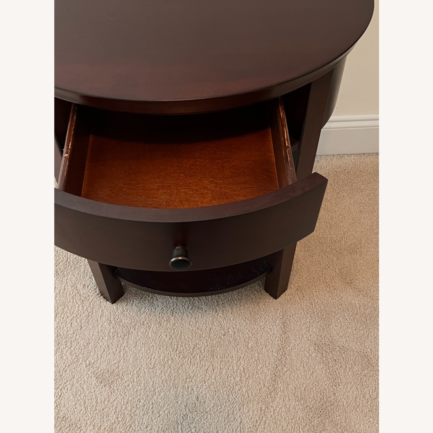 Dark Brown Wood Side Tables - image-3