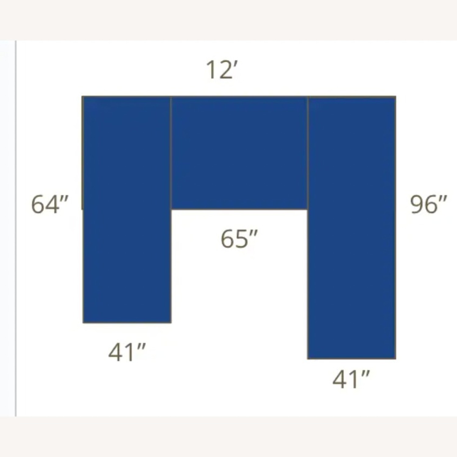 Roche Bobois Blue Velvet 3+ Piece Sectional - image-2