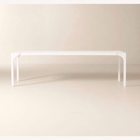 CB2 Aqua Virgo 100" Rectangular White Dining Table