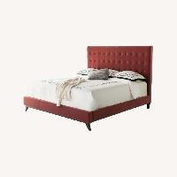 Safavieh Red Fabric Queen Bed
