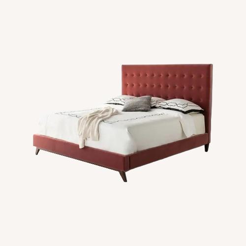 Used Safavieh Red Fabric Queen Bed for sale on AptDeco