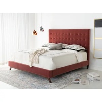 Safavieh Red Fabric Queen Bed