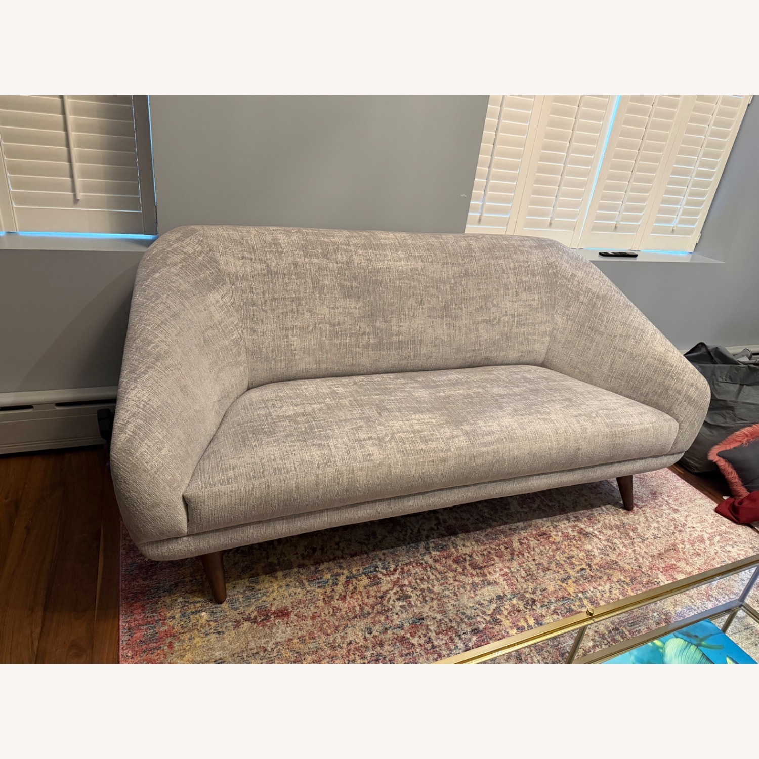 Weiman Brand Light Gray Fabric 2 Seater Sofa - image-3