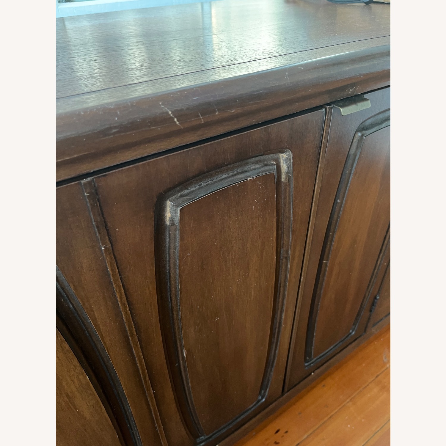 Broyhill Walnut Wood Credenza Sideboard - image-9