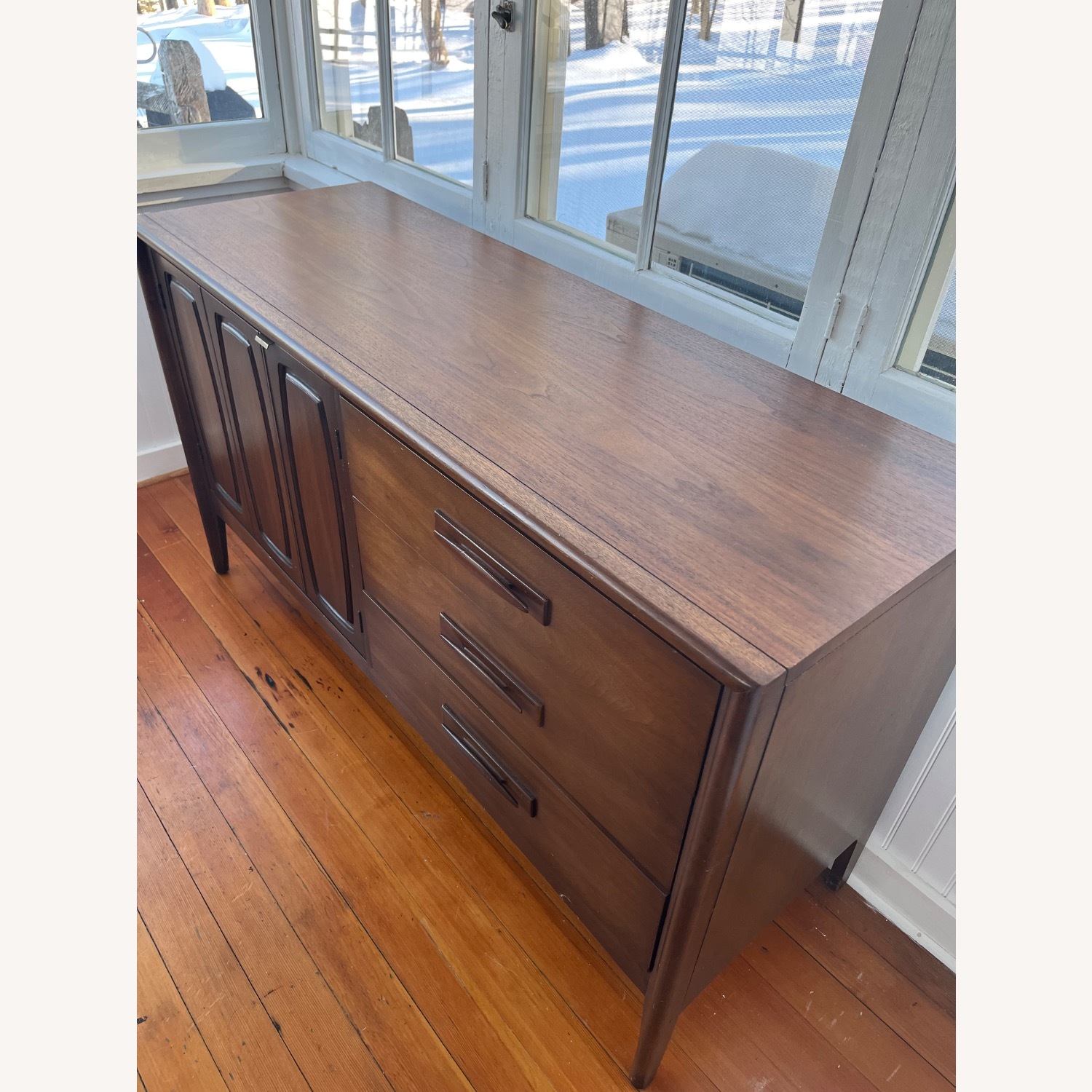Broyhill Walnut Wood Credenza Sideboard - image-2