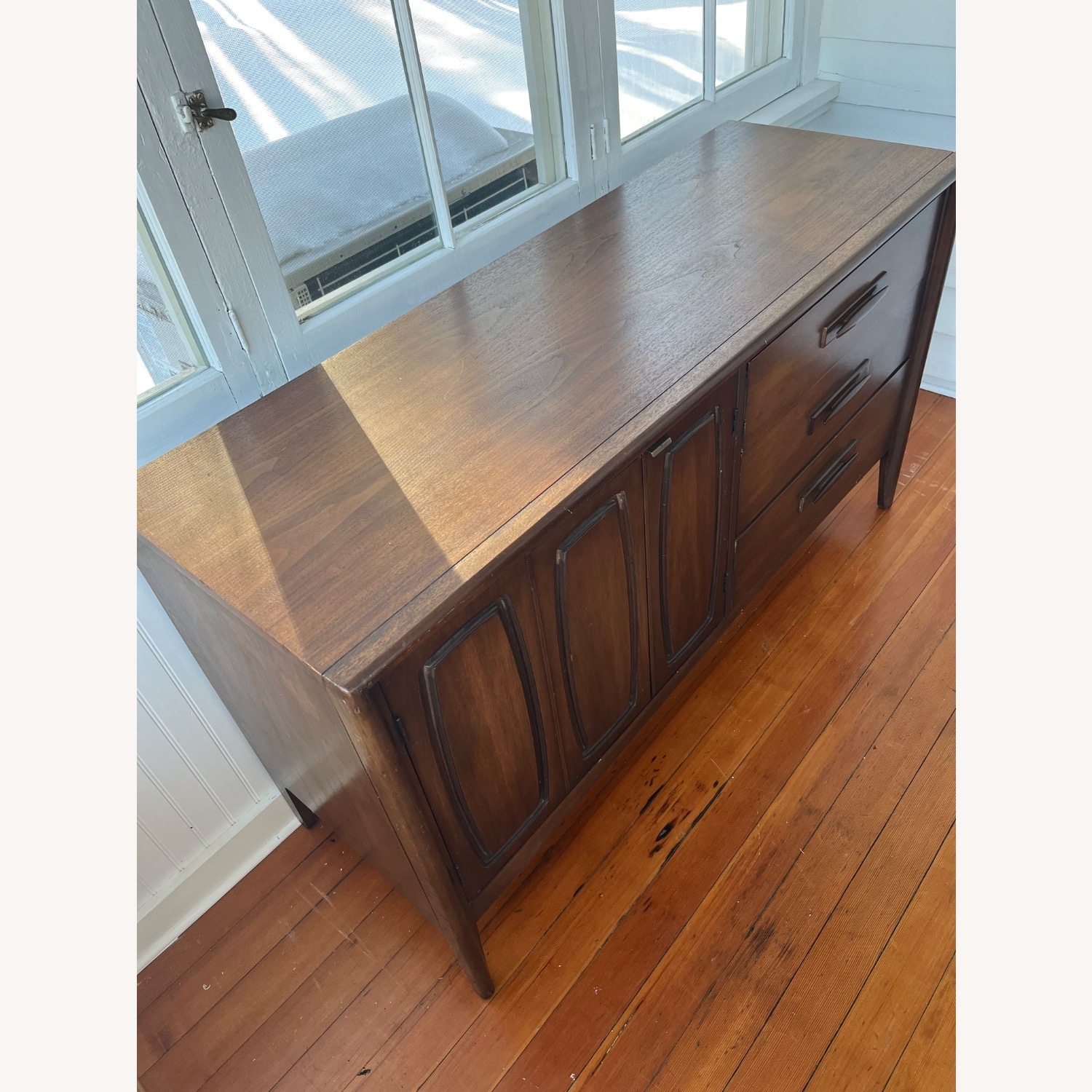 Broyhill Walnut Wood Credenza Sideboard - image-5