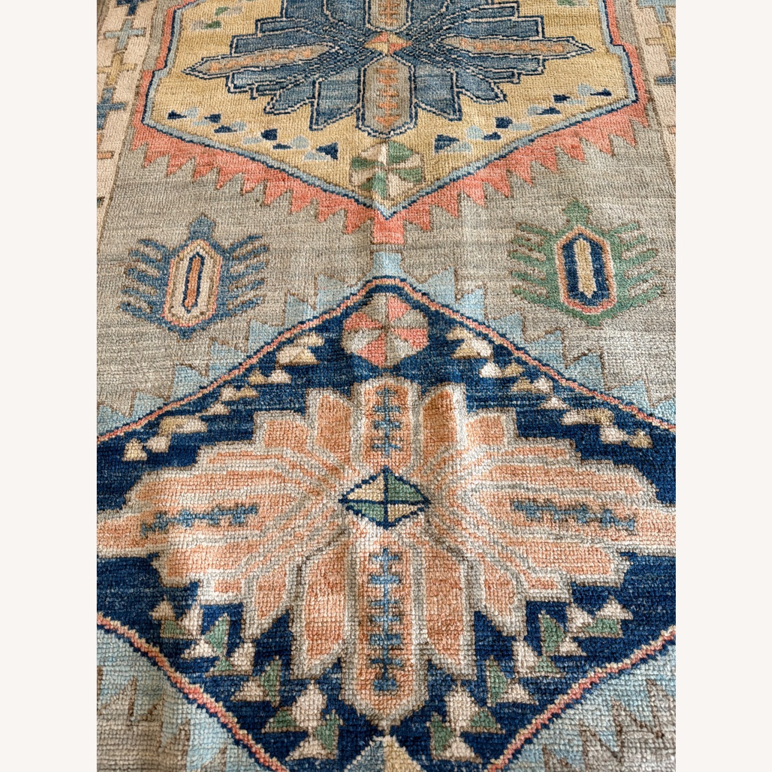Vintage/Antique Blue Runner Rug 4' x 12' - image-4