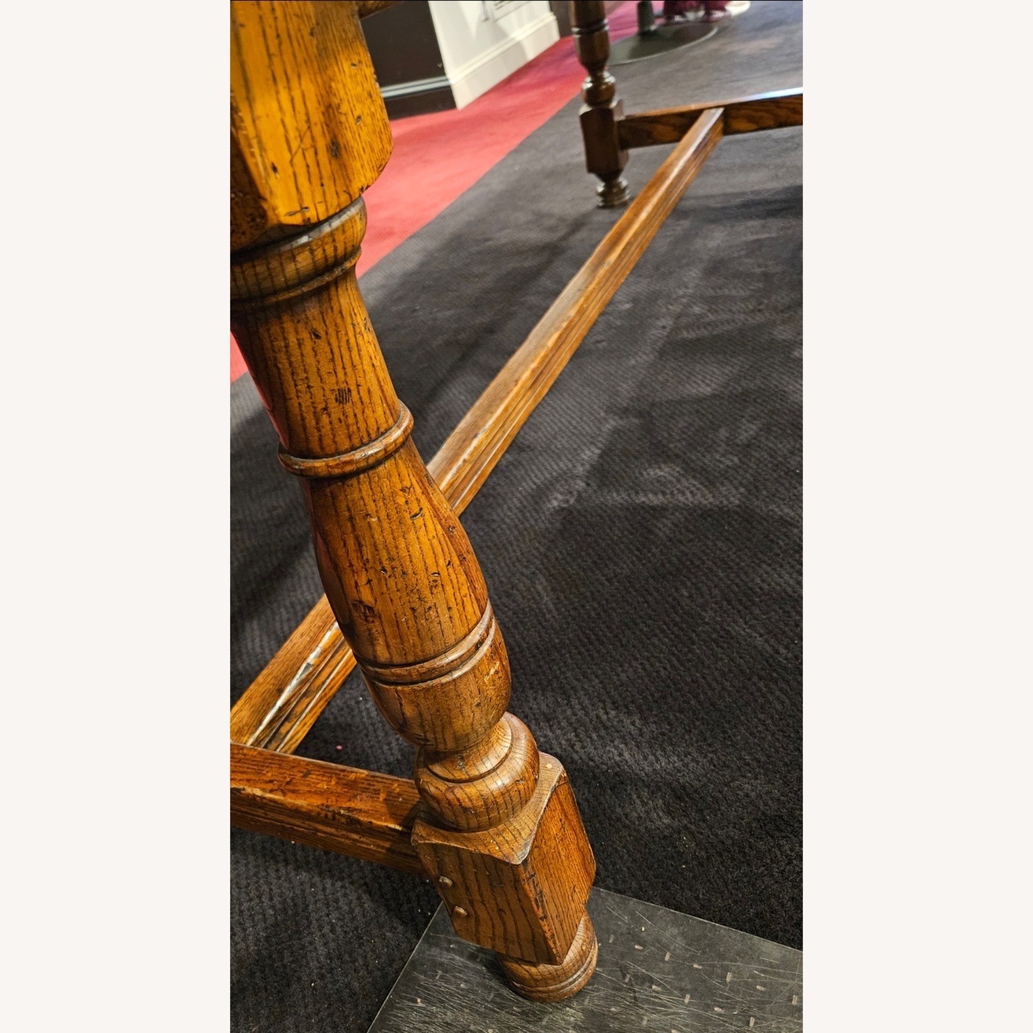 John Widdicomb Wood Trestle Dining Table - image-7