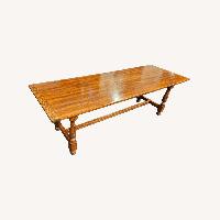 John Widdicomb Wood Trestle Dining Table