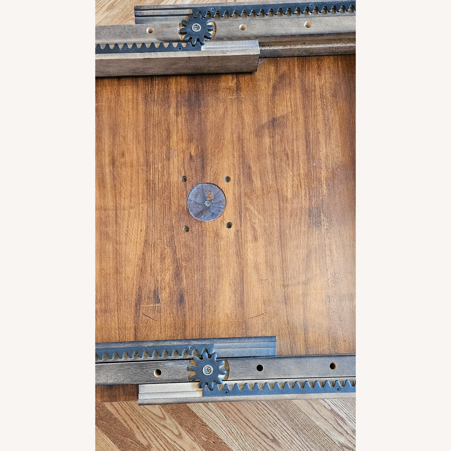 Round to Oval Walnut Extendable Dining Table - image-10