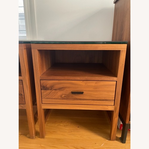 Used Room & Board Berkeley Dark Brown Wood Nightstands for sale on AptDeco