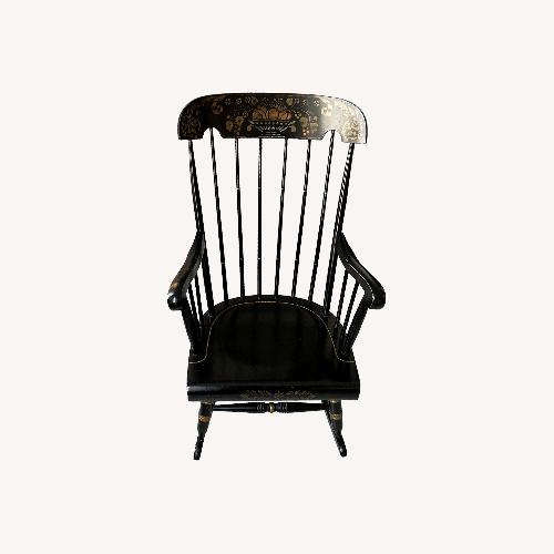 Used Nichols & Stone Black Wood Rocking Chair for sale on AptDeco