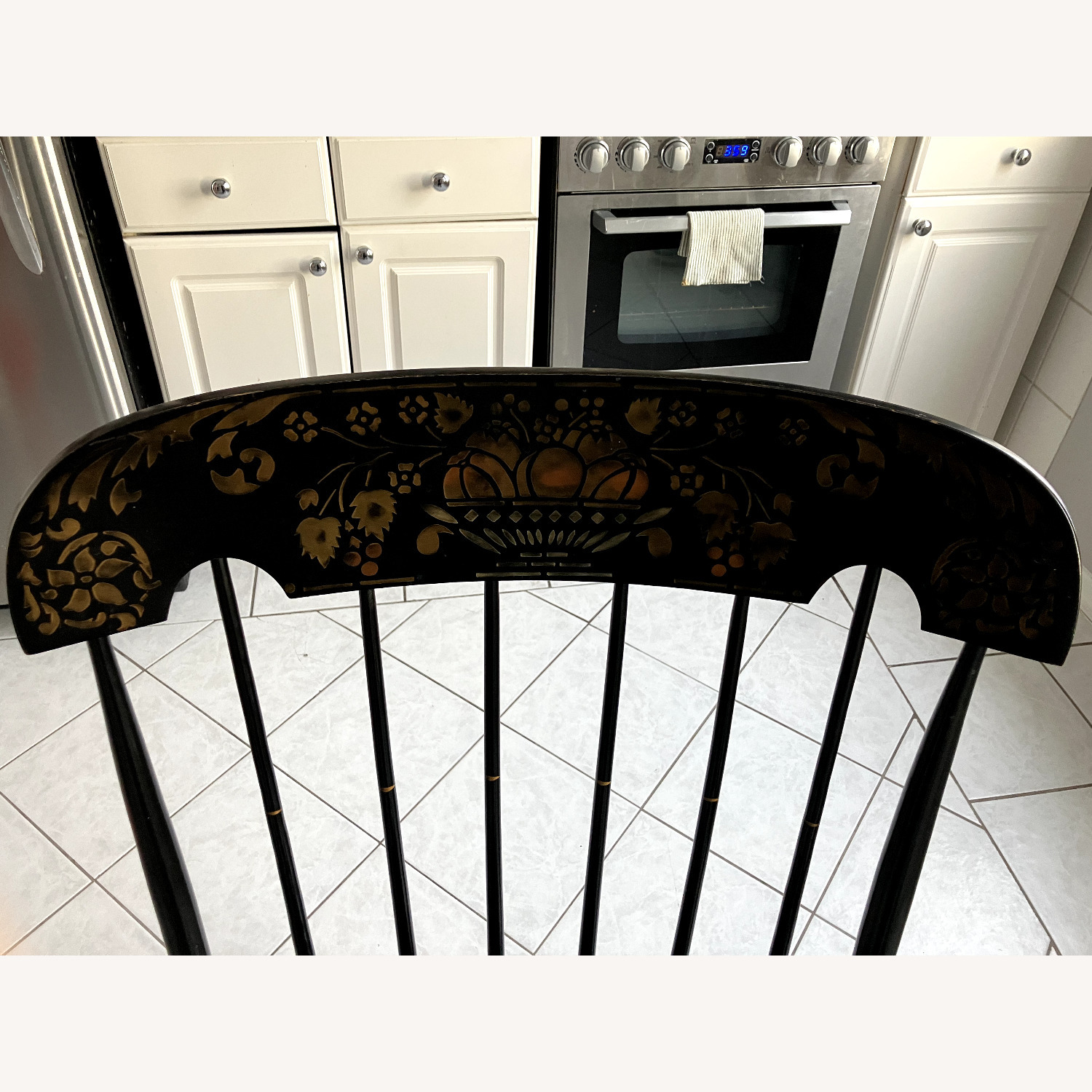 Nichols & Stone Black Wood Rocking Chair - image-4