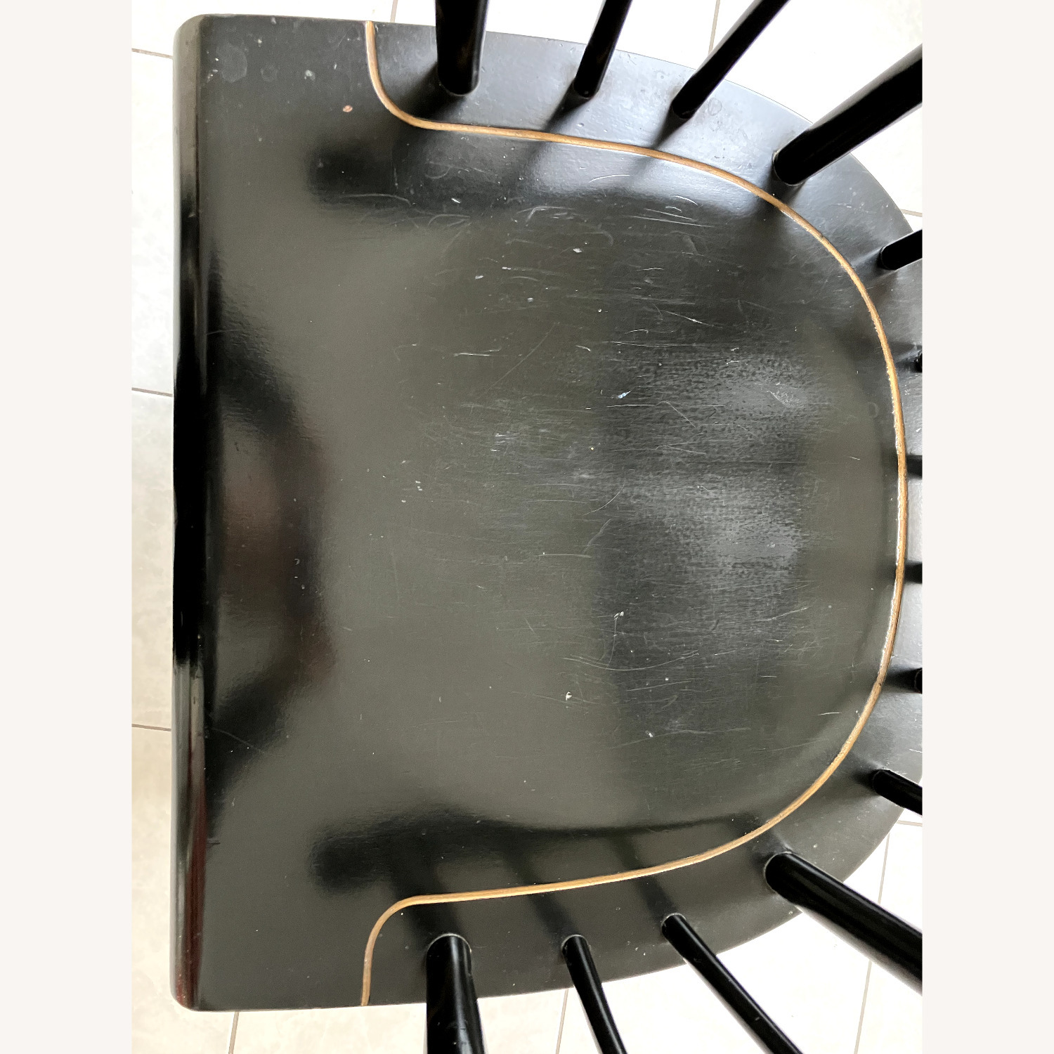 Nichols & Stone Black Wood Rocking Chair - image-1