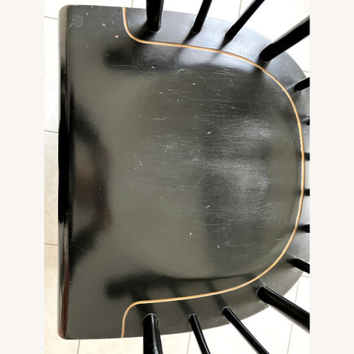 Used Nichols & Stone Black Wood Rocking Chair for sale on AptDeco