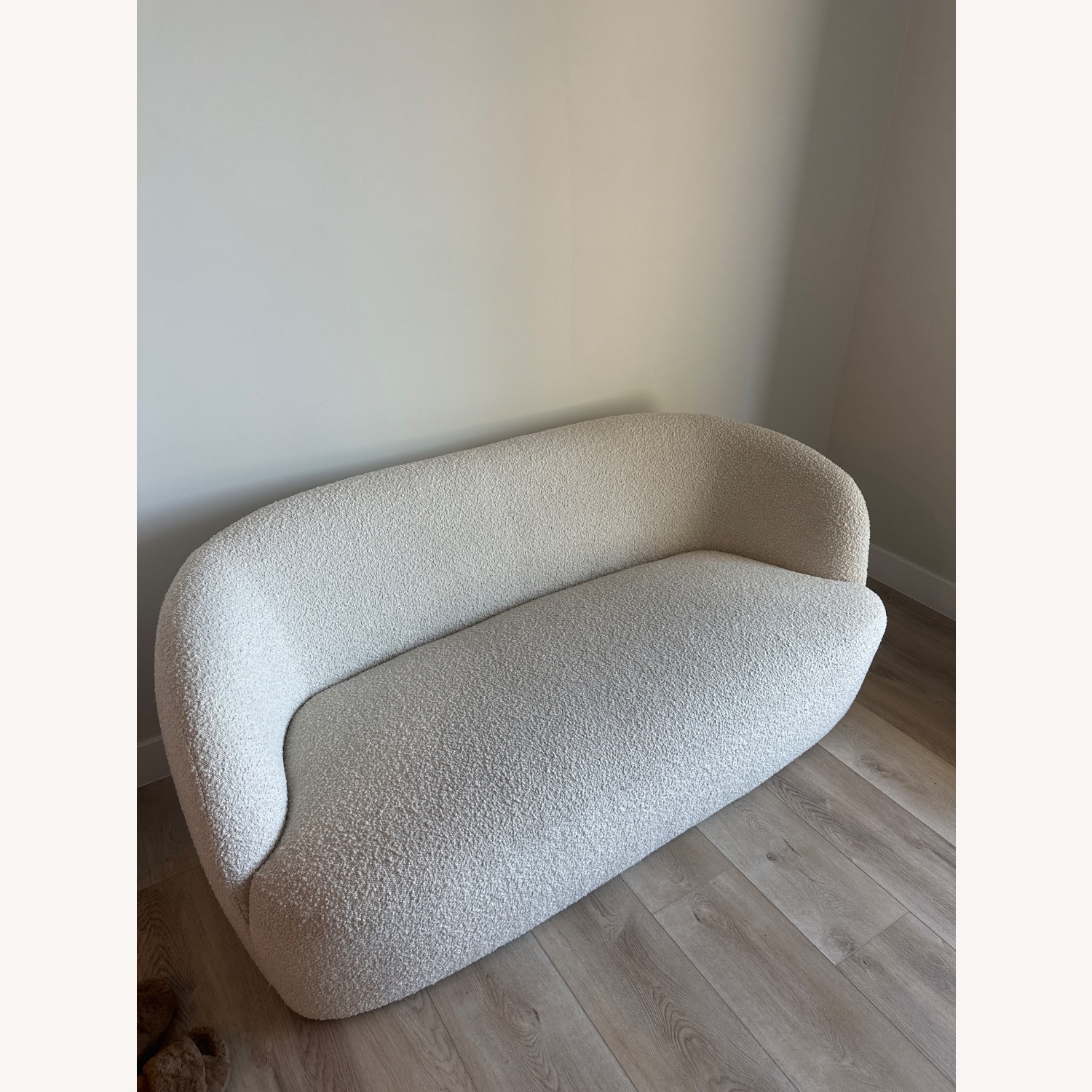 CB2 Goop White Fabric Loveseat - image-3