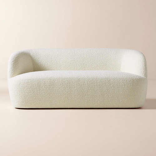 Used CB2 Goop White Fabric Loveseat for sale on AptDeco