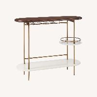 West Elm White Bar Cart