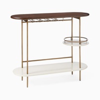West Elm White Bar Cart
