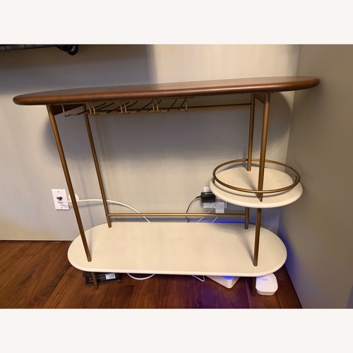 Used West Elm White Bar Cart for sale on AptDeco