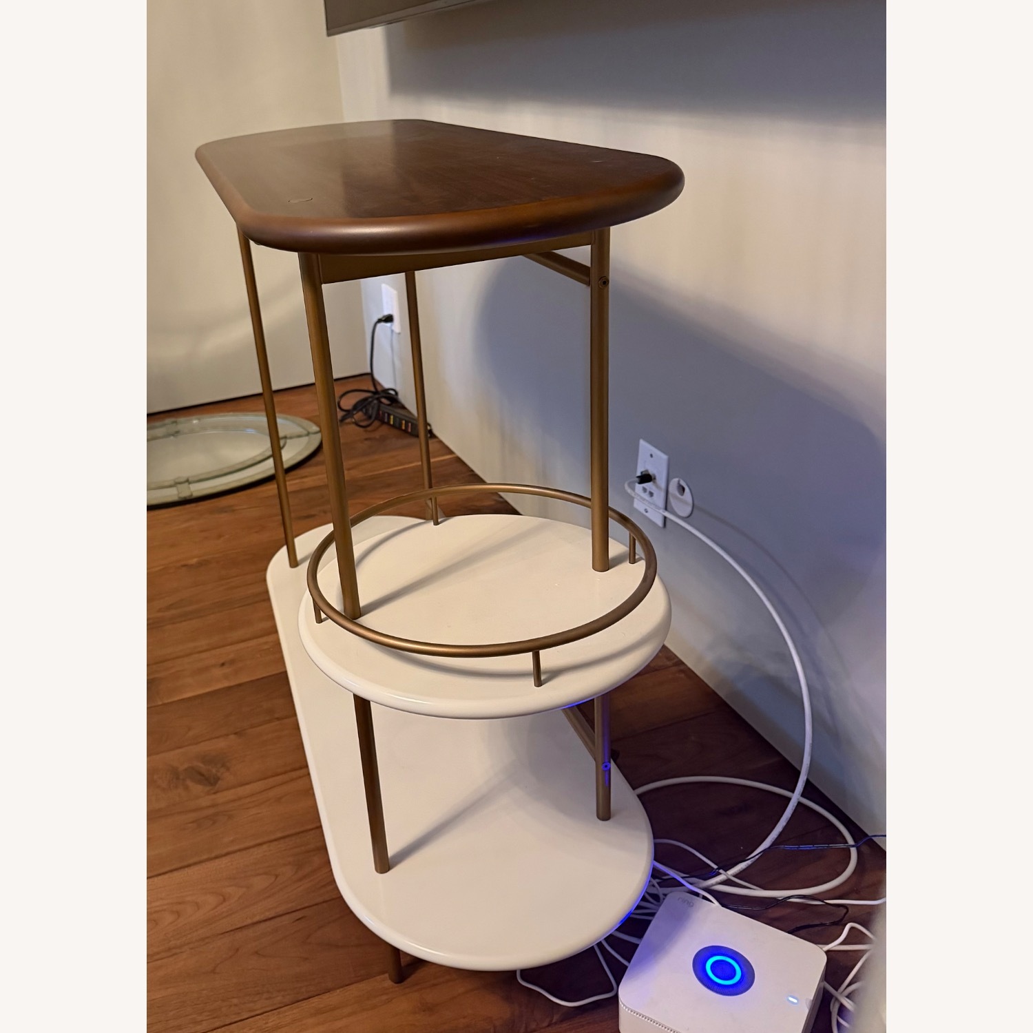 West Elm White Bar Cart - image-2