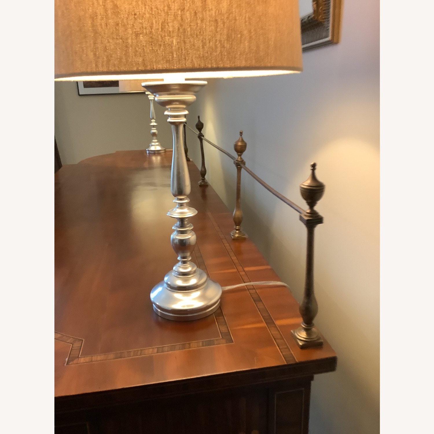 Vintage/Antique Dark Brown Wood Sideboard - image-8