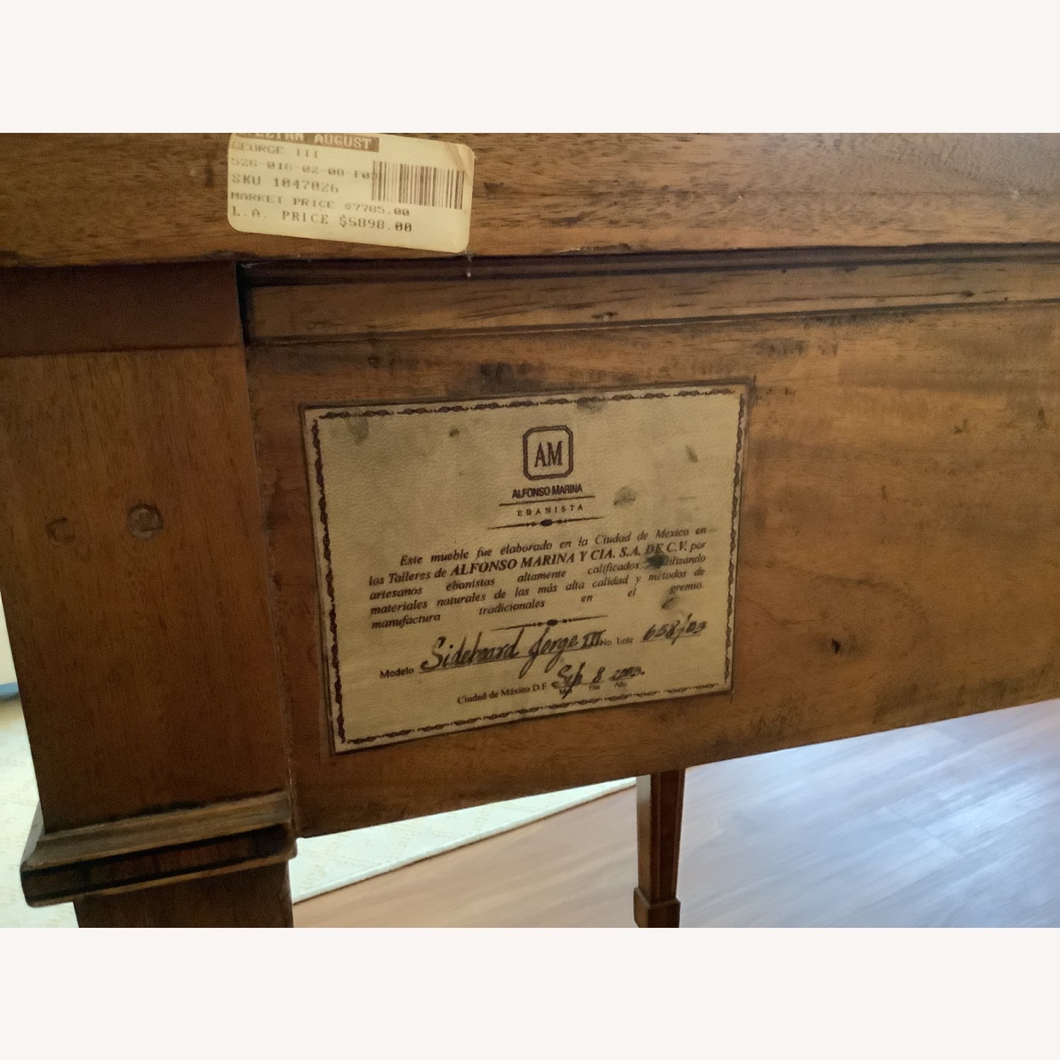 Vintage/Antique Dark Brown Wood Sideboard - image-3