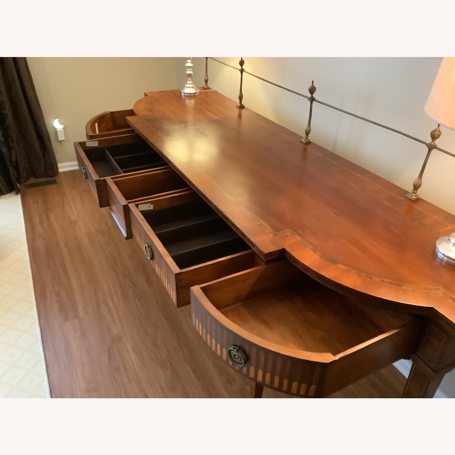 Vintage/Antique Dark Brown Wood Sideboard - image-2