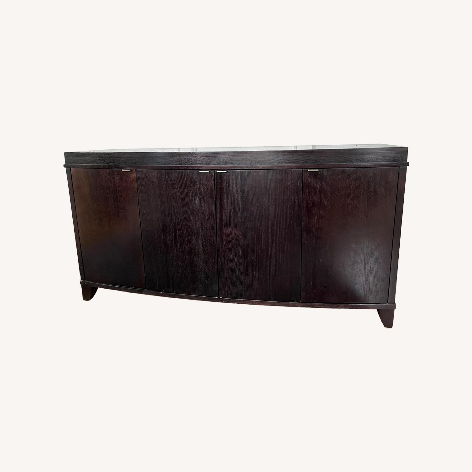 Crate & Barrel Portland Black Wood Sideboard - image-0