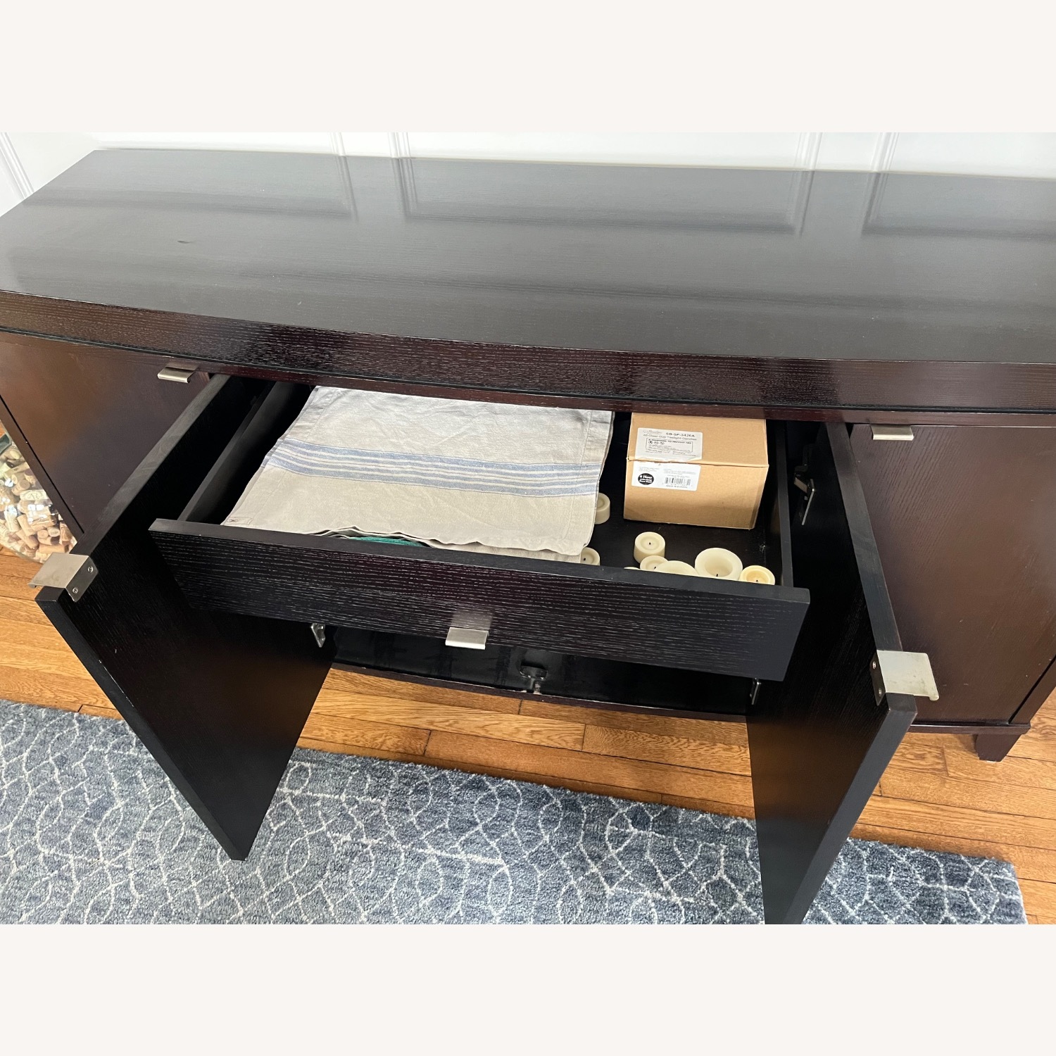 Crate & Barrel Portland Black Wood Sideboard - image-5