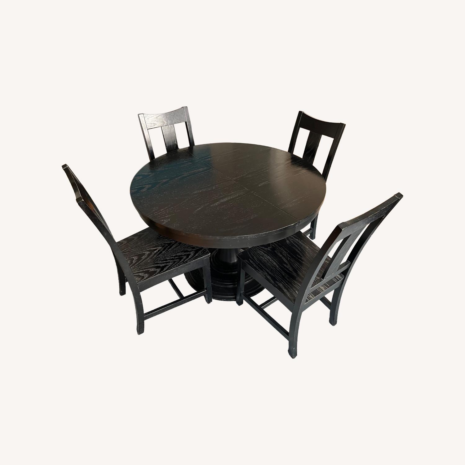 Crate & Barrel Black Dining Set - image-0