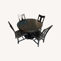 Crate & Barrel Black Dining Set