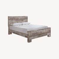 Effie King Bed Frame, Whitewash Finish
