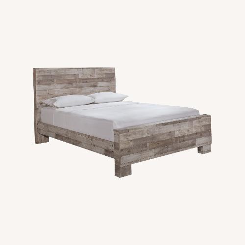 Used Effie King Bed Frame, Whitewash Finish for sale on AptDeco