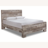 Effie King Bed Frame, Whitewash Finish