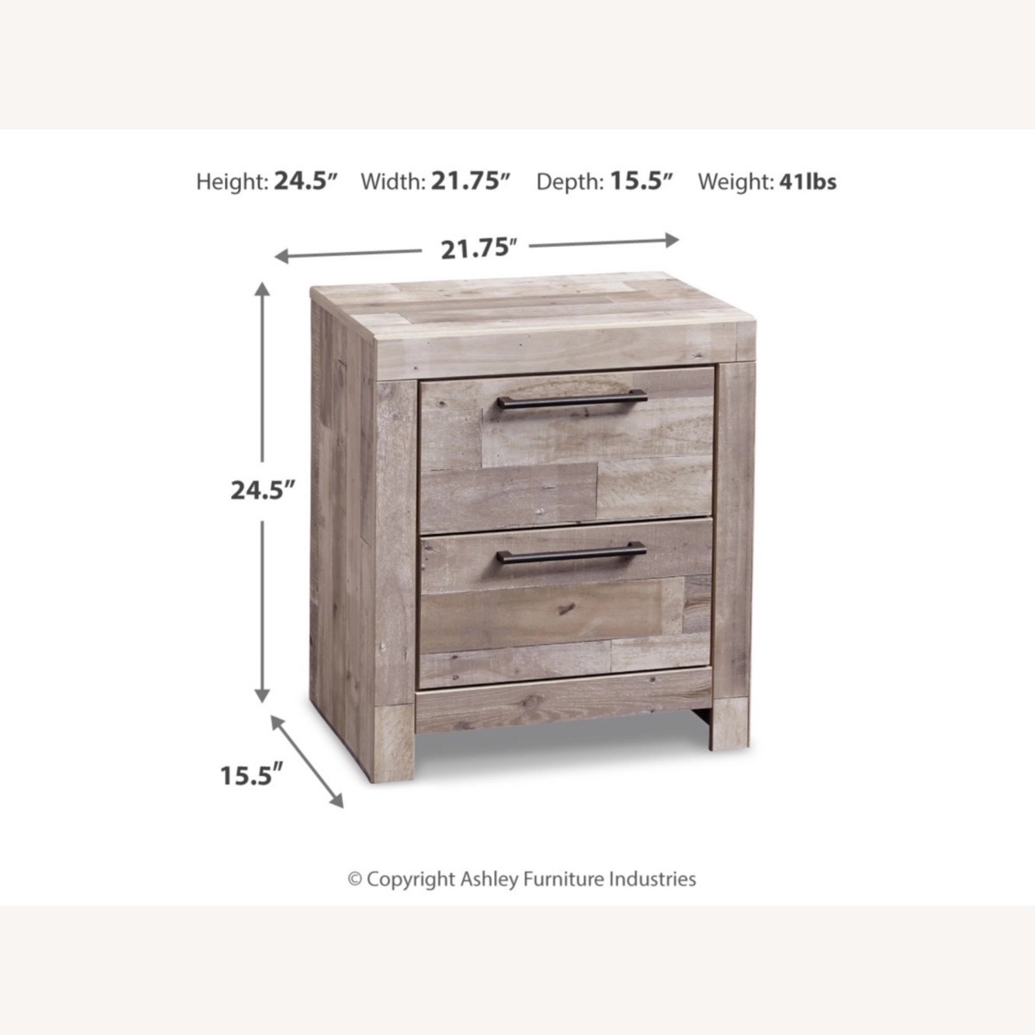 Effie 22" 2 Drawer Charging Nightstands - image-4