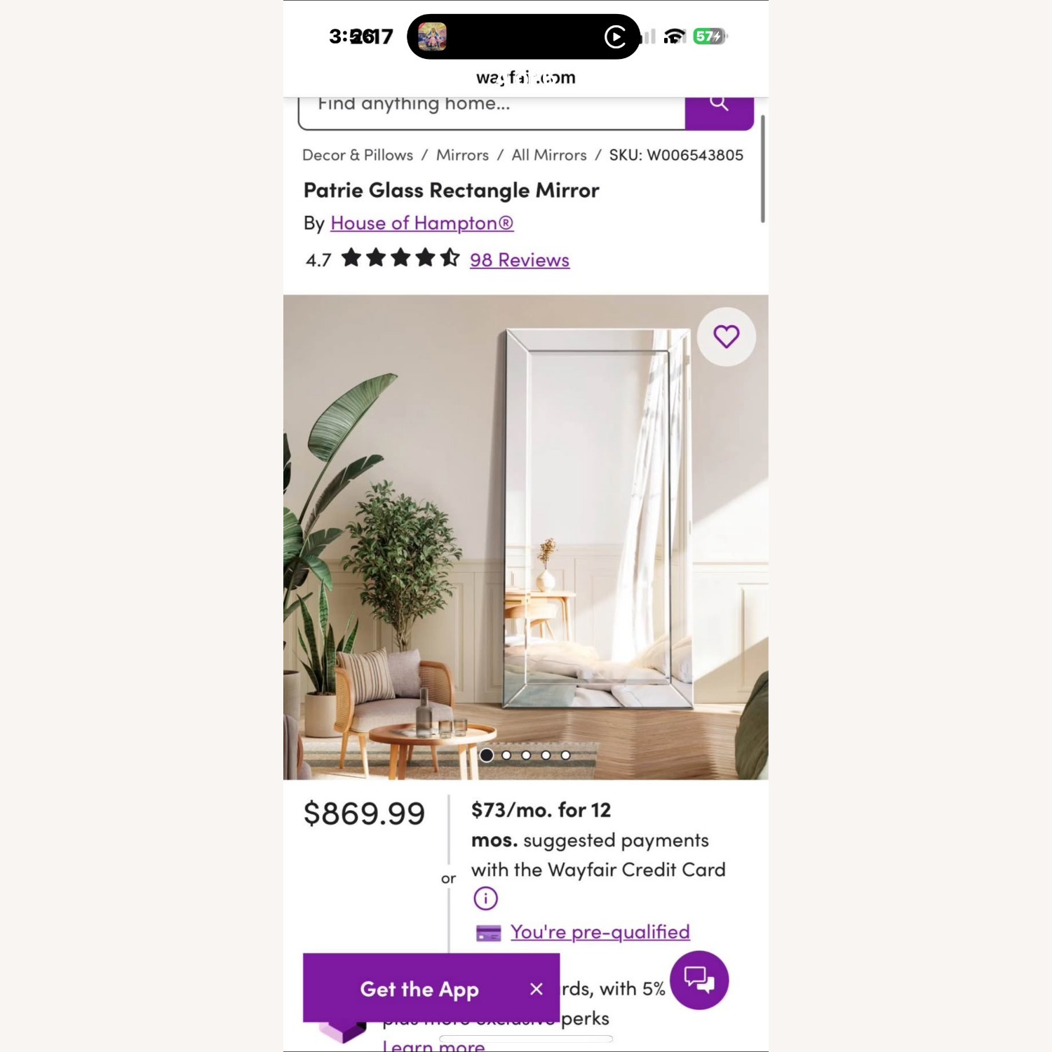 House of Hampton Patrie Mirror - 80" - image-3