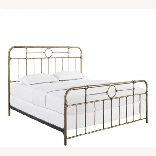 Used Walker Edison Bronze Iron King Size Bed for sale on AptDeco