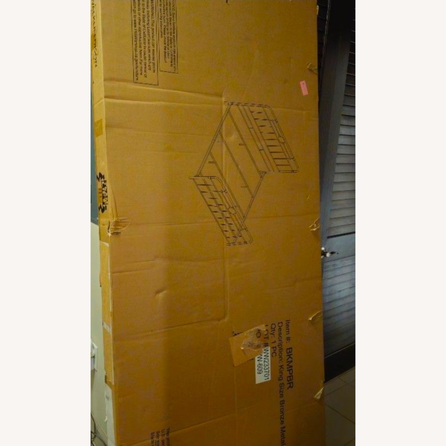 Walker Edison Bronze Iron King Size Bed - image-1