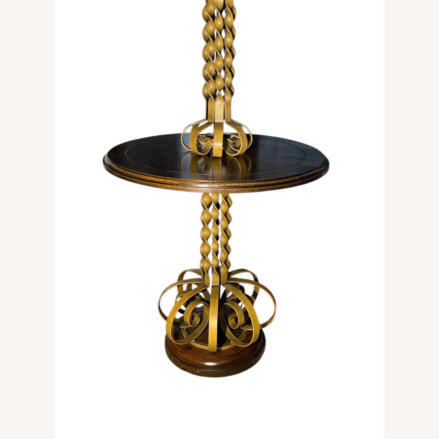 Vintage/Antique Natural Wood Table Lamp - image-6