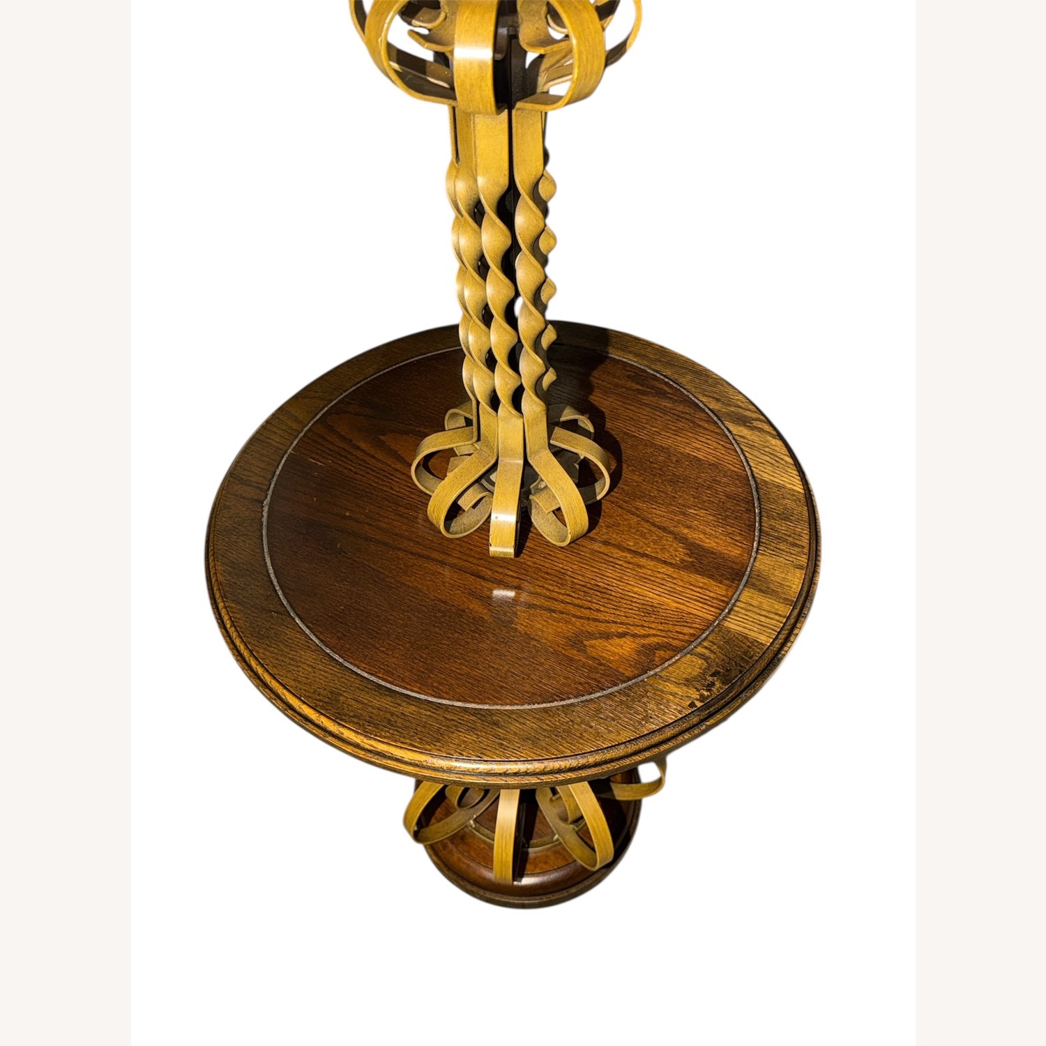 Vintage/Antique Natural Wood Table Lamp - image-17