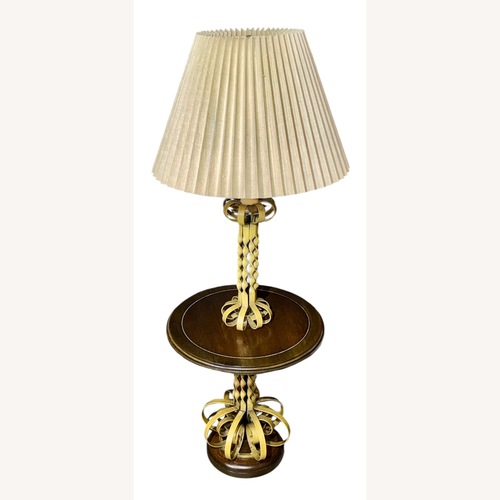 Used Vintage/Antique Natural Wood Table Lamp for sale on AptDeco