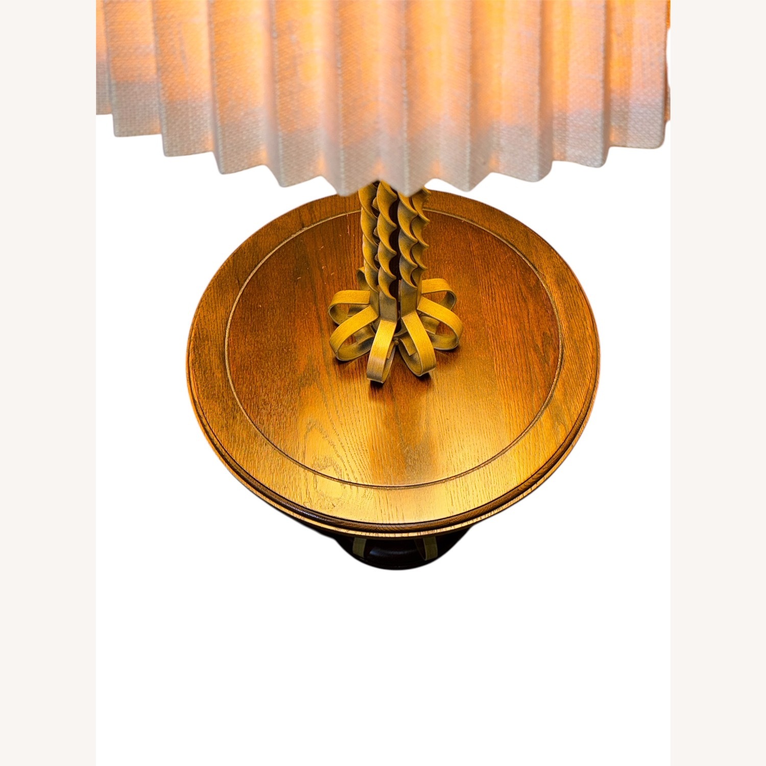 Vintage/Antique Natural Wood Table Lamp - image-15