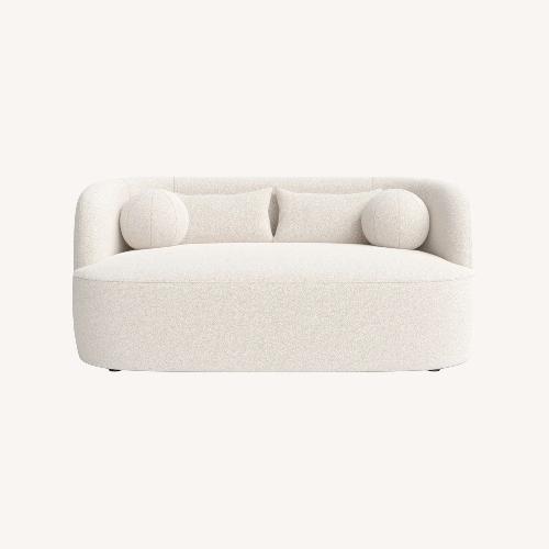 Used Wade Logan White Boucle Loveseat for sale on AptDeco