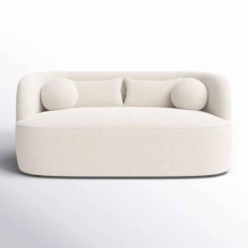 Used Wade Logan White Boucle Loveseat for sale on AptDeco